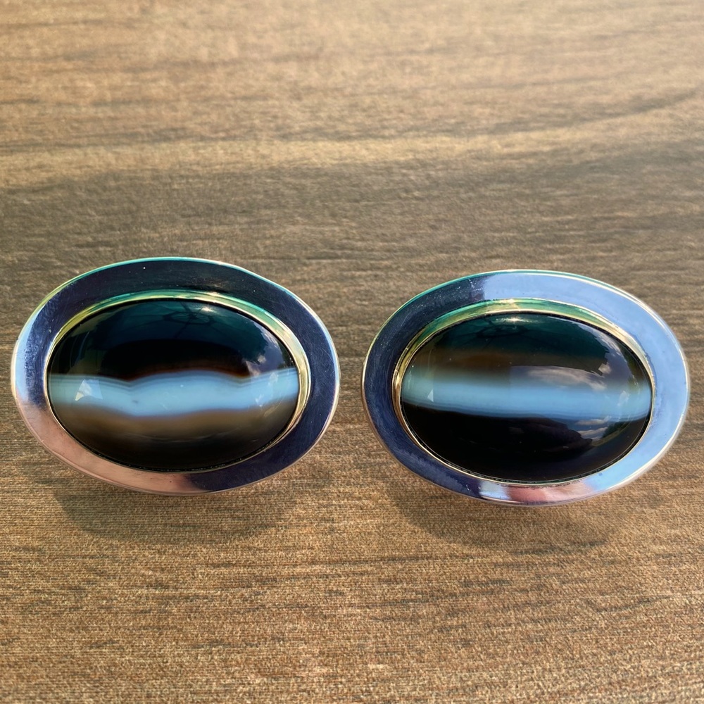 Extremely Rare James Avery Tiger Eye Earrings